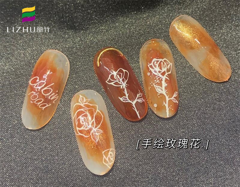 玫瑰花美甲，用作品證明廣西學(xué)美甲哪家哪家好