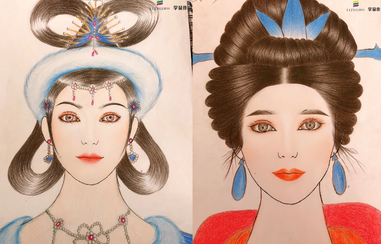 想學(xué)這些紙妝美人圖，快來廣西化妝培訓(xùn)學(xué)校