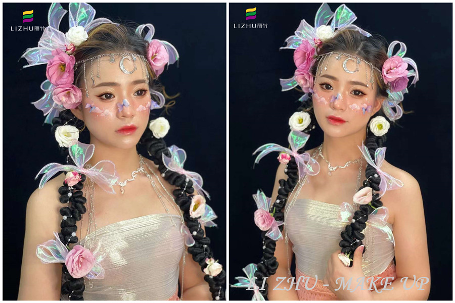 哈尼甜心風(fēng)造型，南寧創(chuàng)意彩妝學(xué)校作品