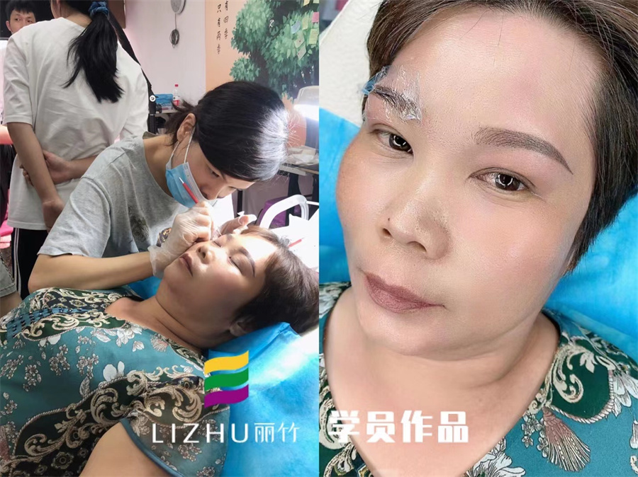 野生線條眉欣賞，南寧紋繡培訓(xùn)學(xué)校學(xué)員作品