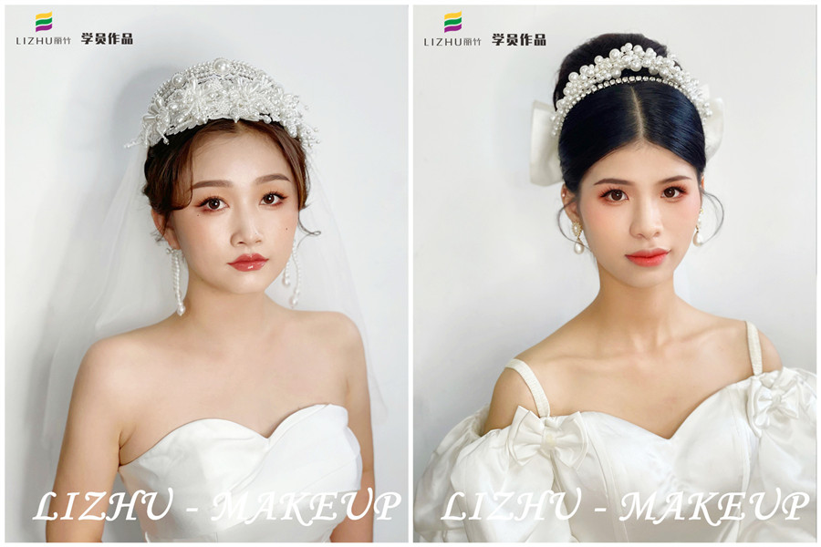 時尚新娘系列圖片，廣西南寧化妝學(xué)校新娘妝作品