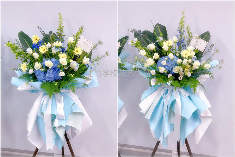 韓系開業(yè)花籃，廣西花藝職業(yè)技術(shù)學(xué)校作品