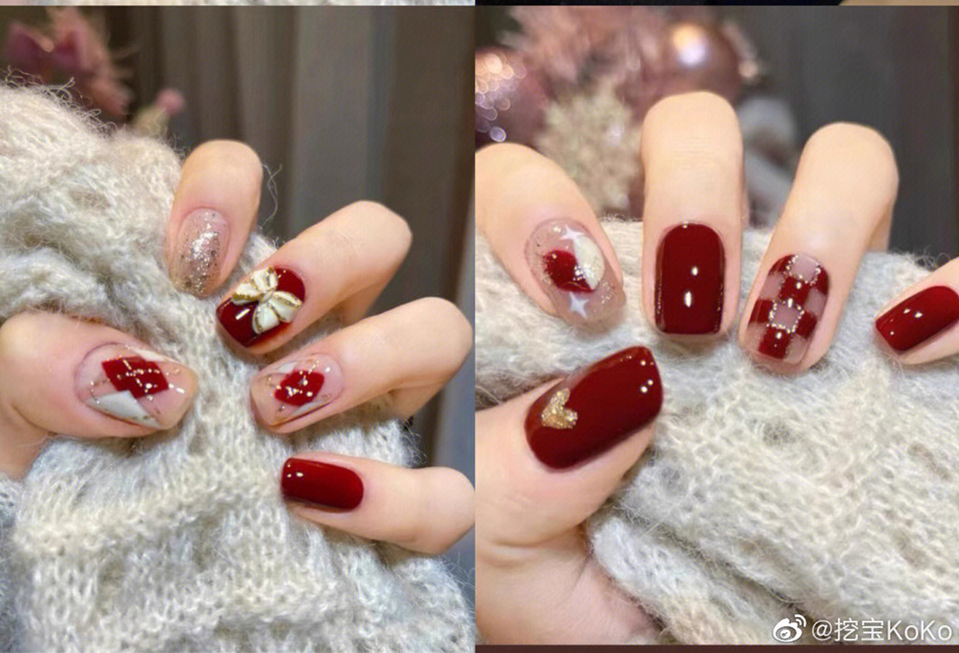 紅色美甲推薦，廣西學(xué)美甲手藝
