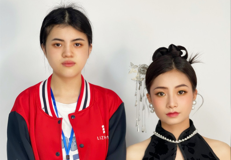 新中式造型，南寧化妝學校學員畢業(yè)作品