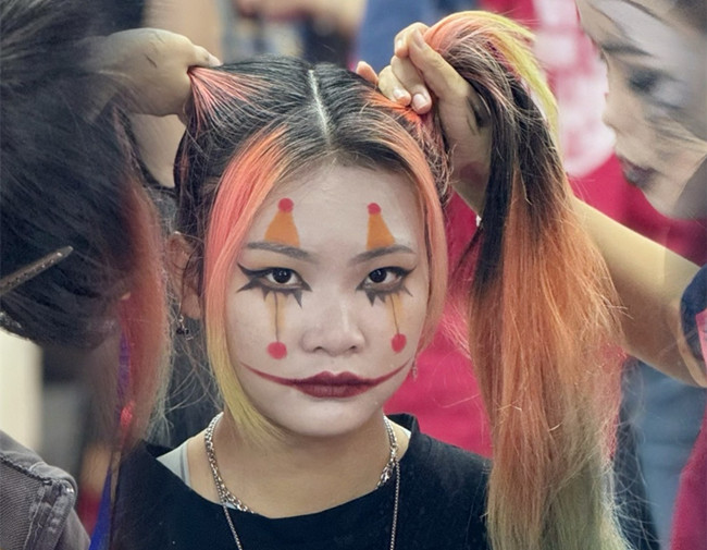 萬圣節(jié)妝容圖片，南寧化妝彩妝造型培訓(xùn)學(xué)校作品