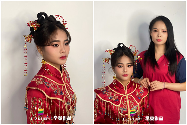 新中式新娘，實(shí)力演繹廣西學(xué)化妝去哪里？