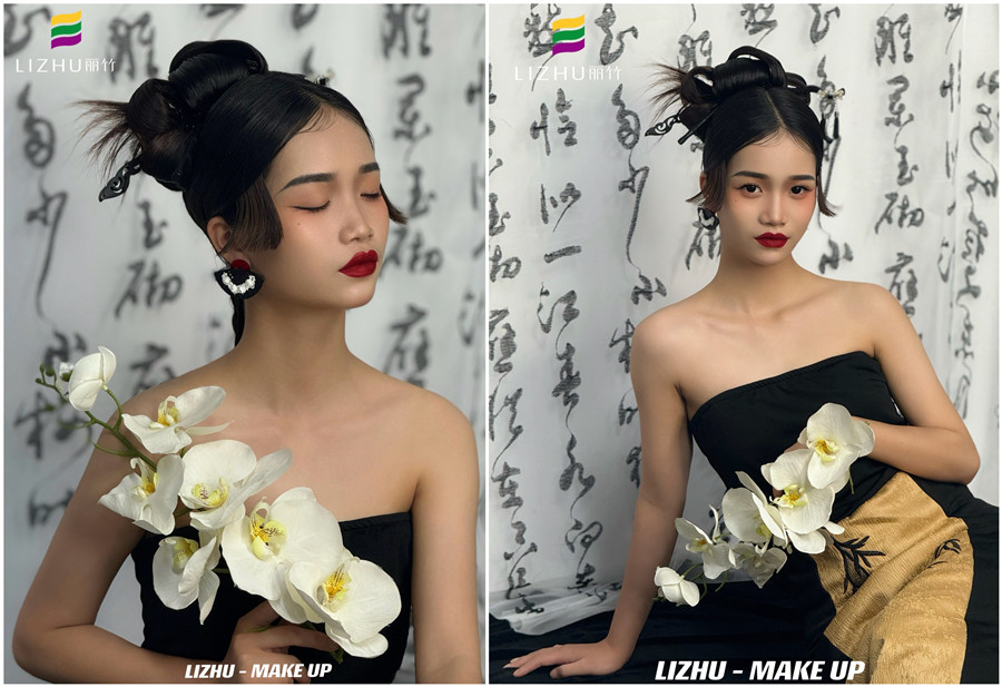 新中式國(guó)風(fēng)造型，南寧人物寫真化妝學(xué)校作品