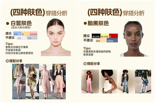 不同膚色的穿搭，廣西形象設計專業(yè)分析