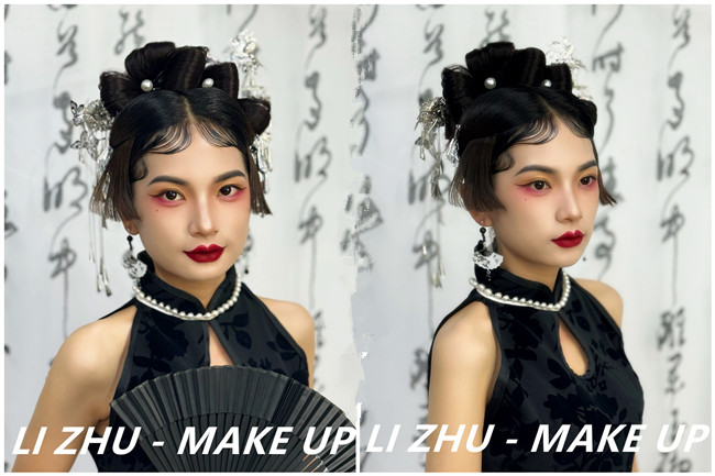 新國風(fēng)造型，南寧彩妝寫真造型學(xué)校作品
