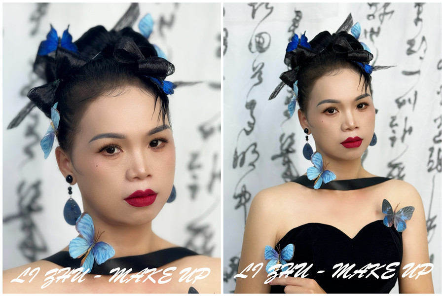 新中式造型，?廣西化妝培訓(xùn)職業(yè)作品