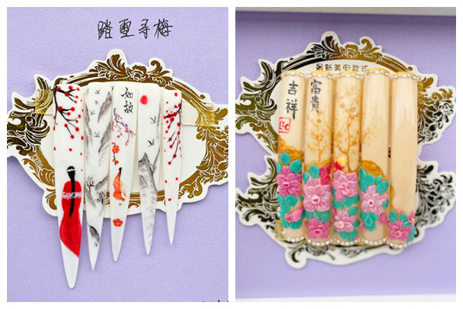 適合新年的國(guó)風(fēng)美甲，廣西職業(yè)教育學(xué)員作品展示