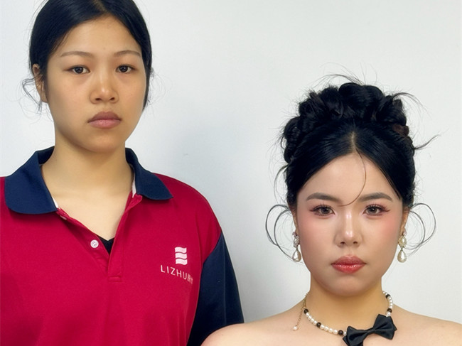 千金禮服造型，廣西美妝彩妝訓(xùn)練學(xué)員畢業(yè)作品
